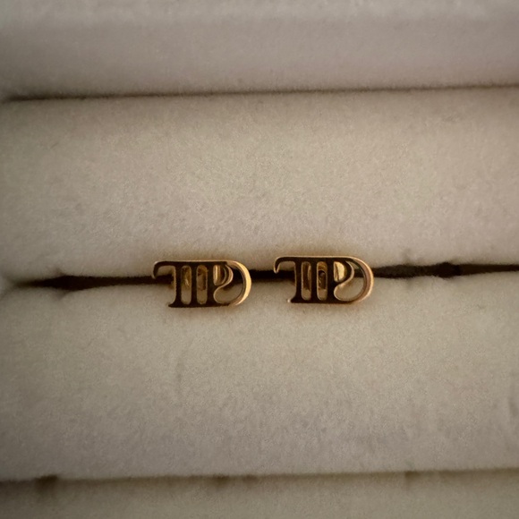 Taylor Swift Jewelry - Taylor Swift TTPD Era Gold Stud Earrings • “TTPD” Typography